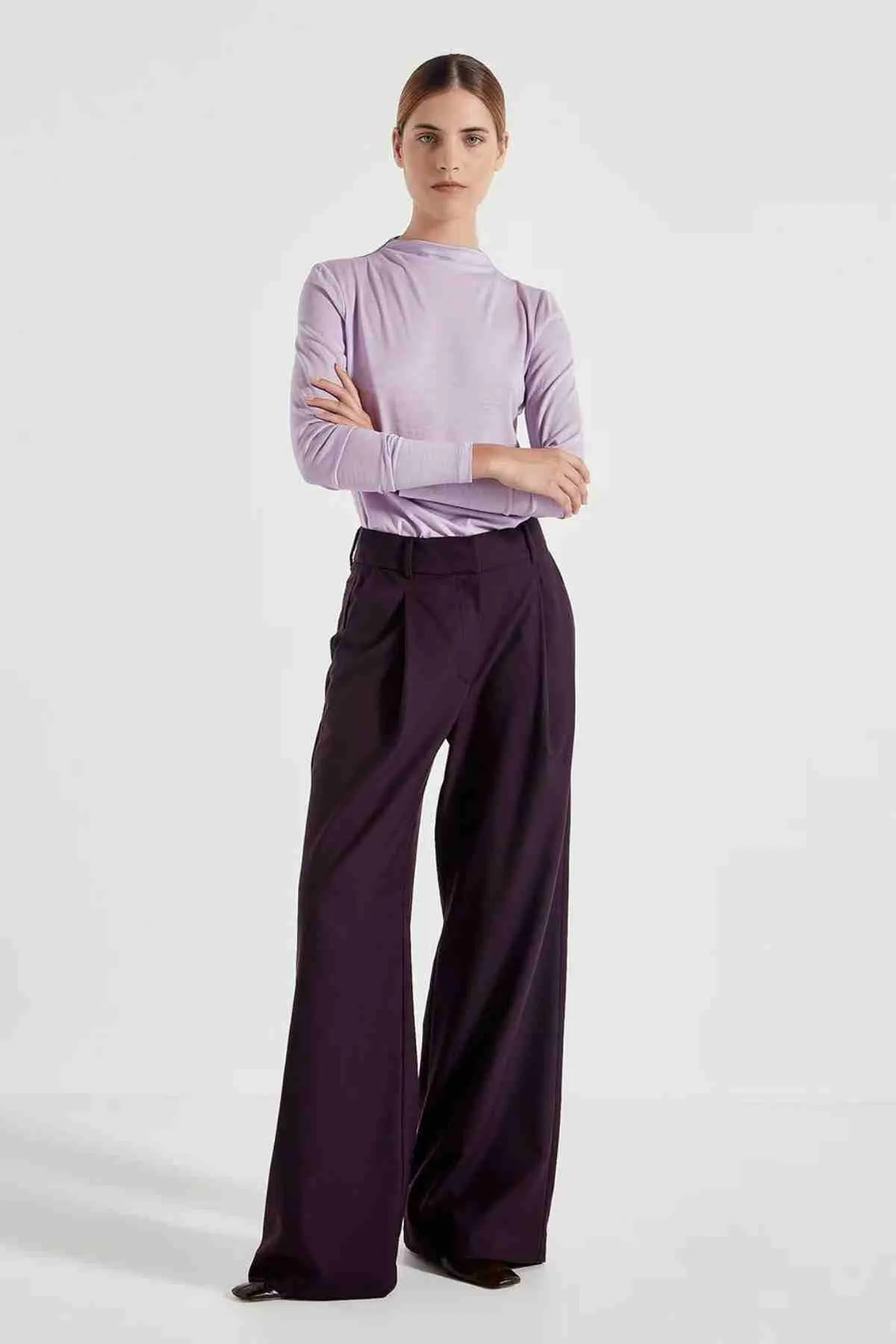 SELBOURNE TROUSER AUBERGINE