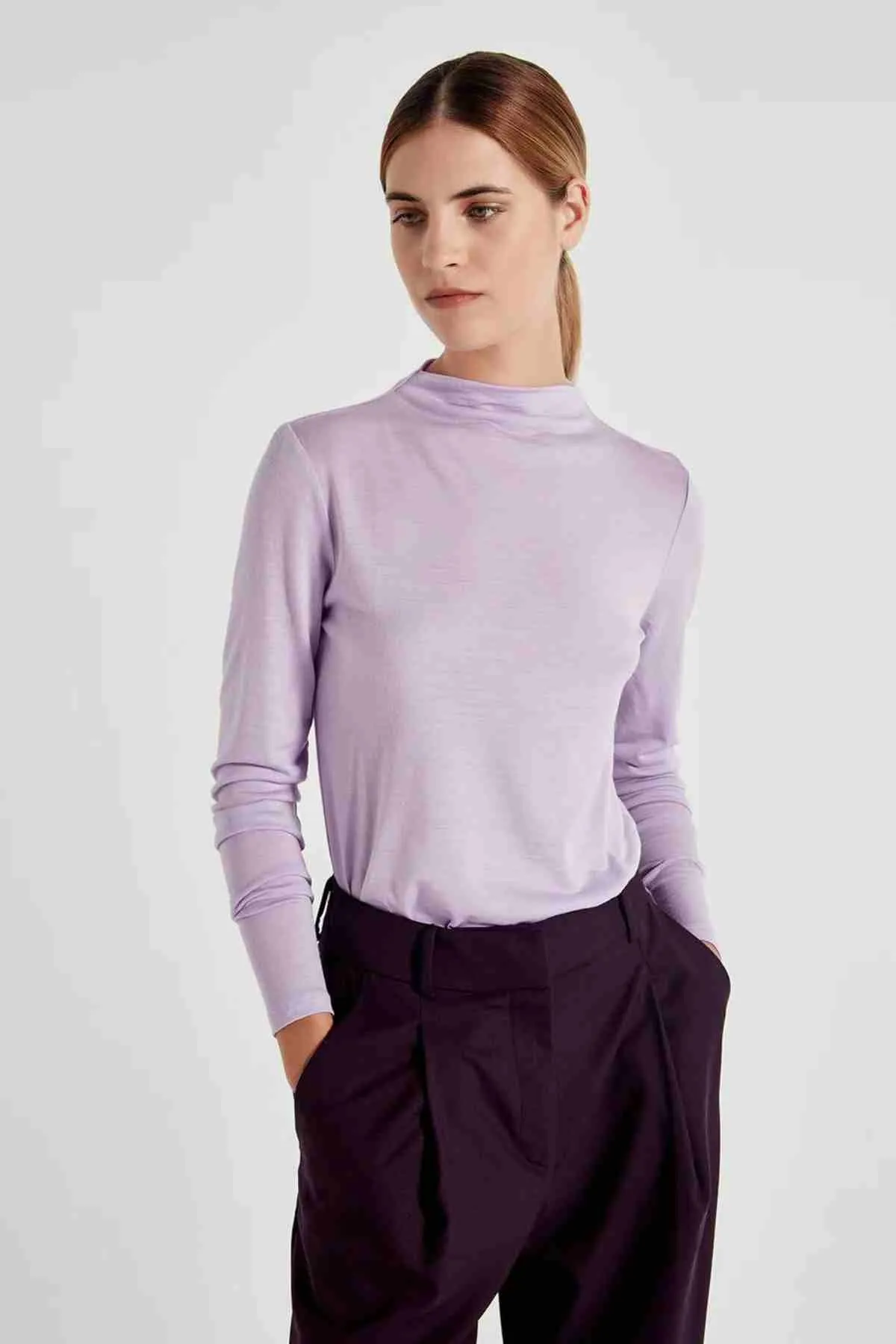 SELBOURNE TROUSER AUBERGINE