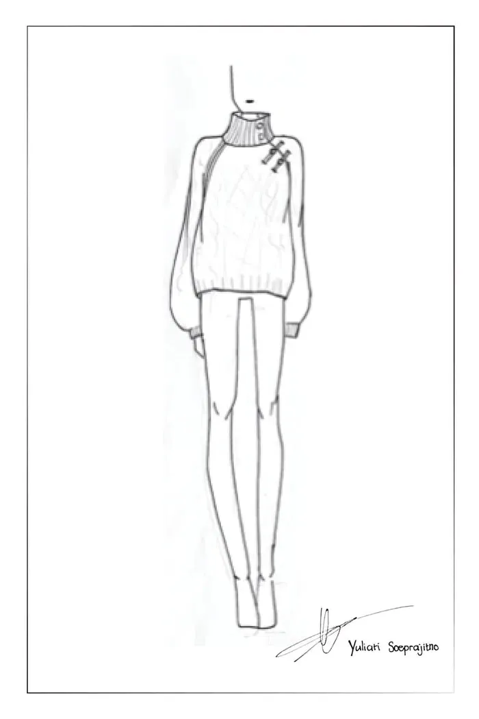 Stellar Handcrafted Buttons Collared Sweater in Arctic Fox Down Knit
