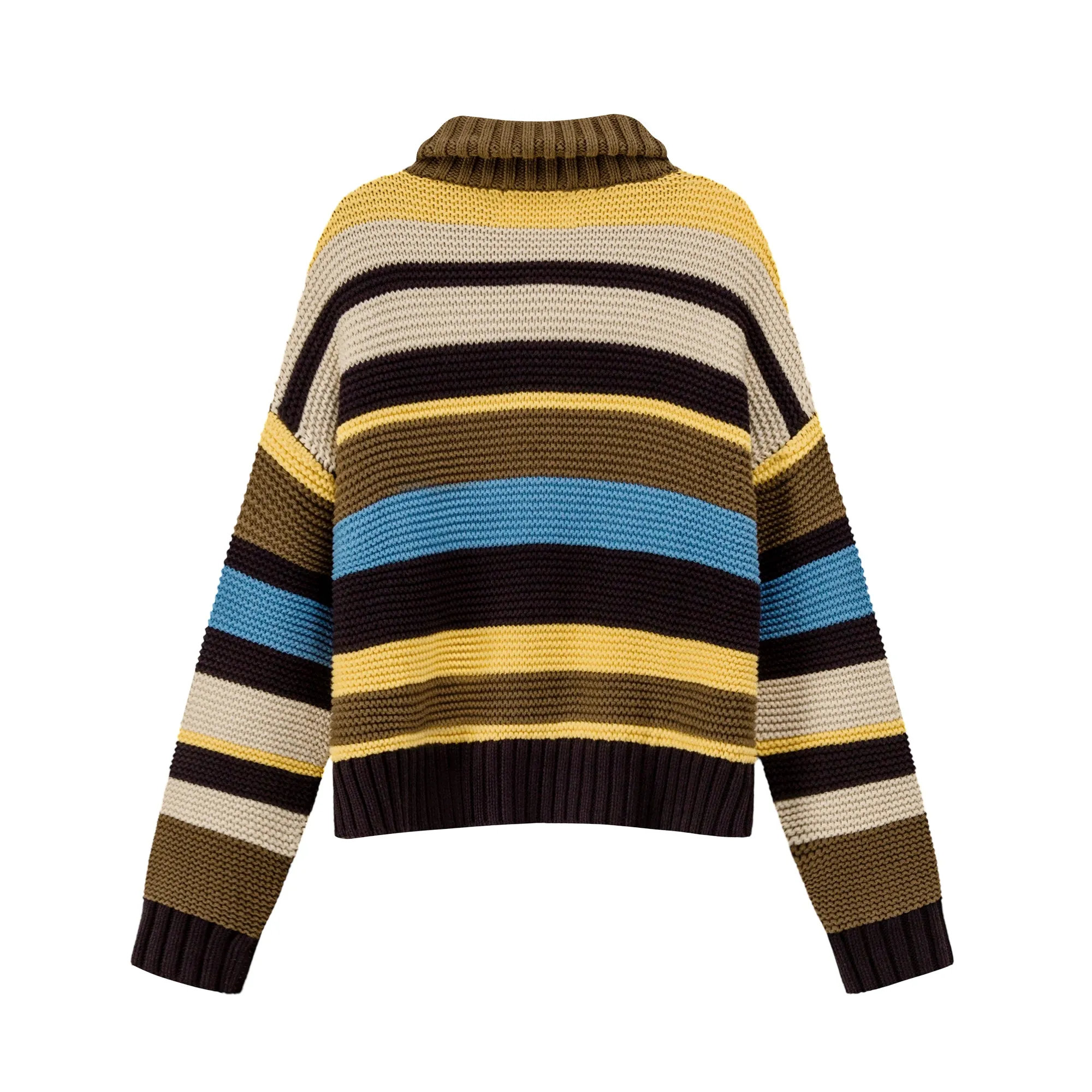 Stripe Colored Loose Fit Cardigan