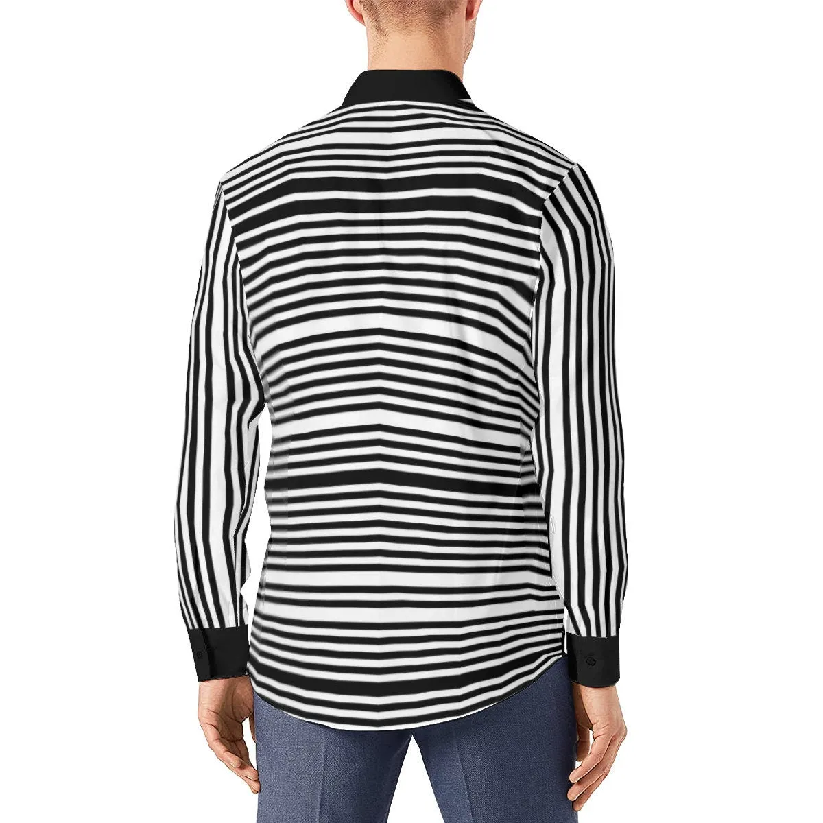 Stripe Shirt Men, Black Stripe Shirt, Black and White Stripe Shirt, Dress Shirt Men, Stripe Top Men, Men's Stripe Shirt,Men's Button Down
