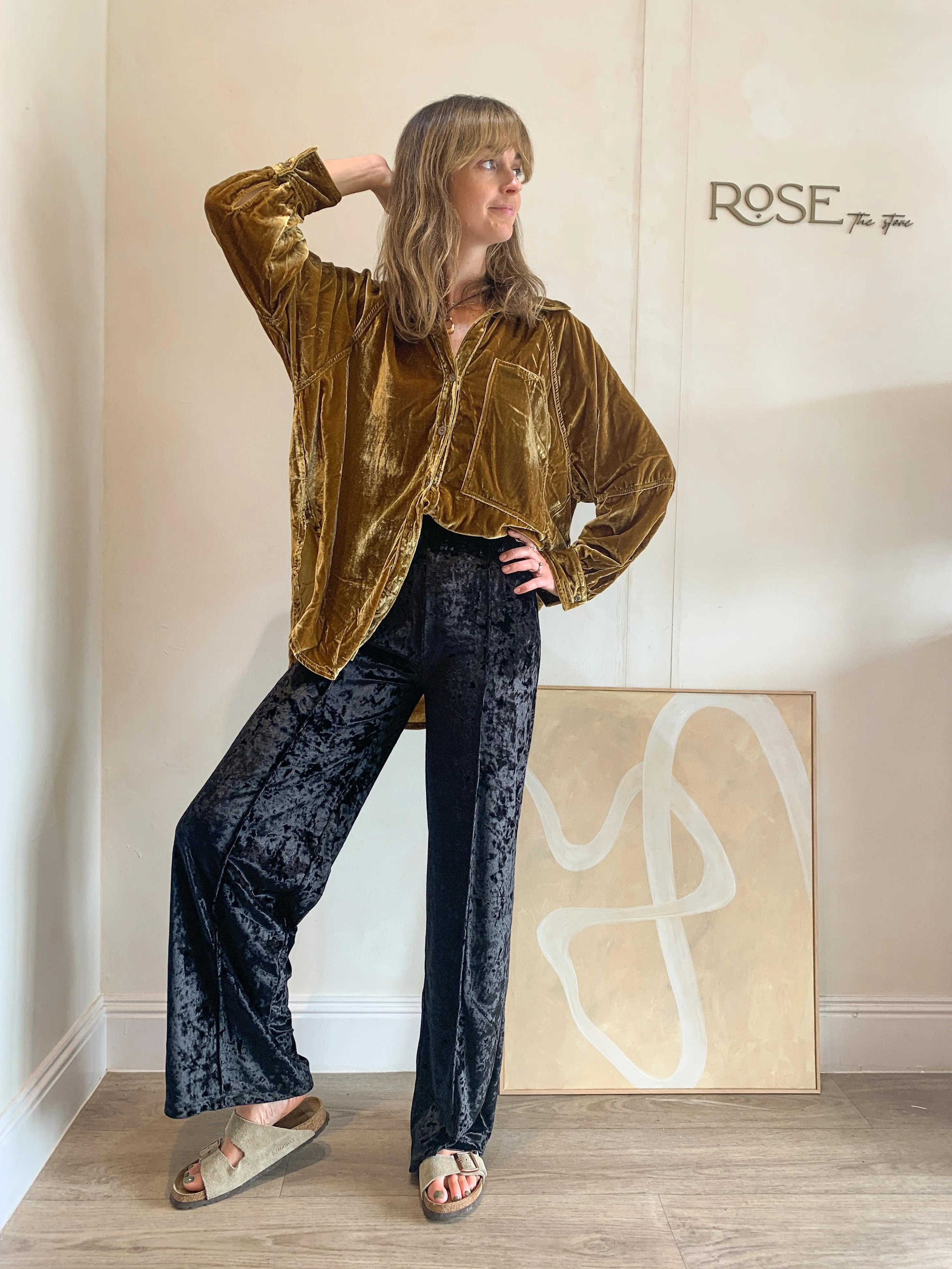 Susanne Wide Leg Pants - Black