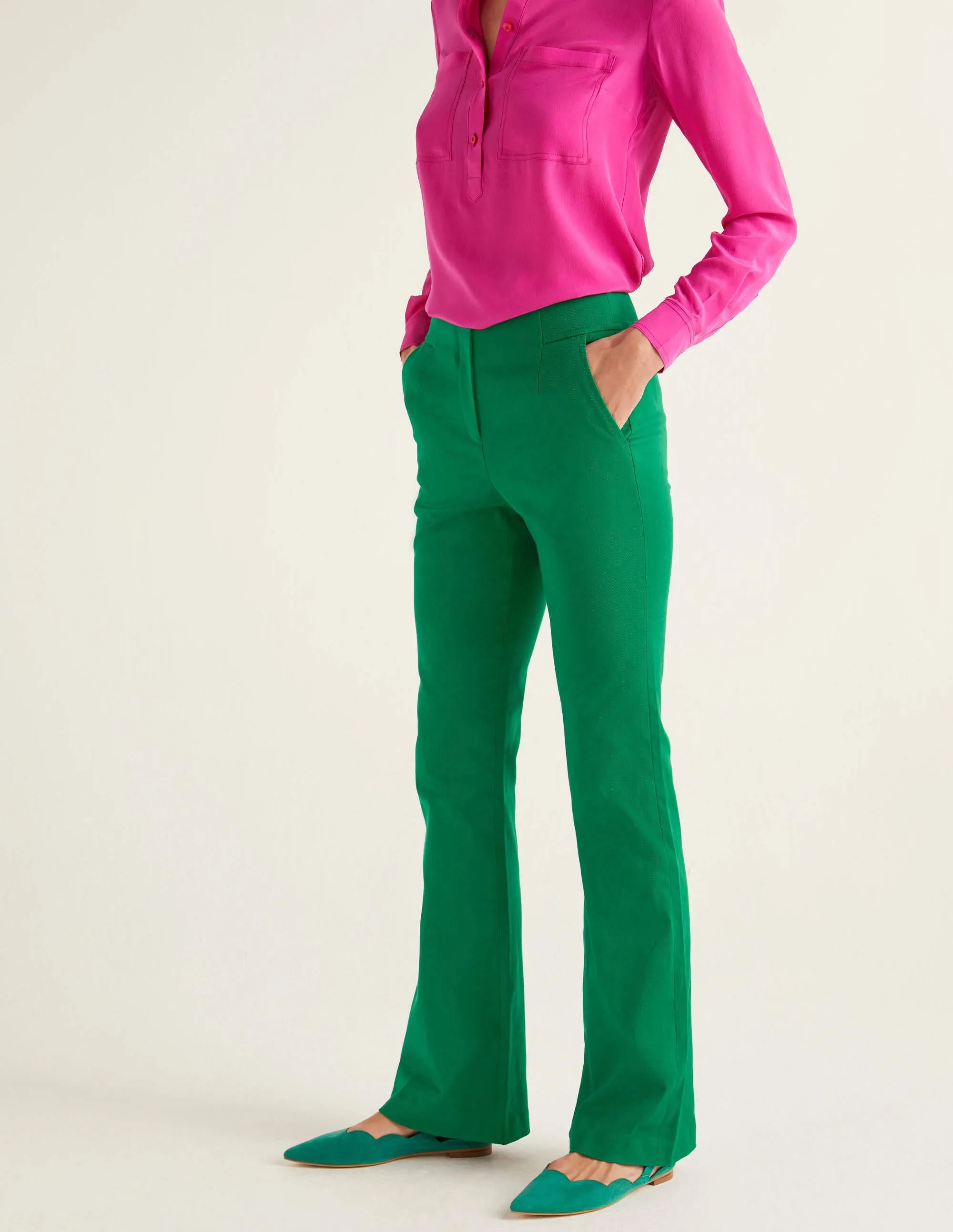 Westmoreland Bootcut Trousers-Forest