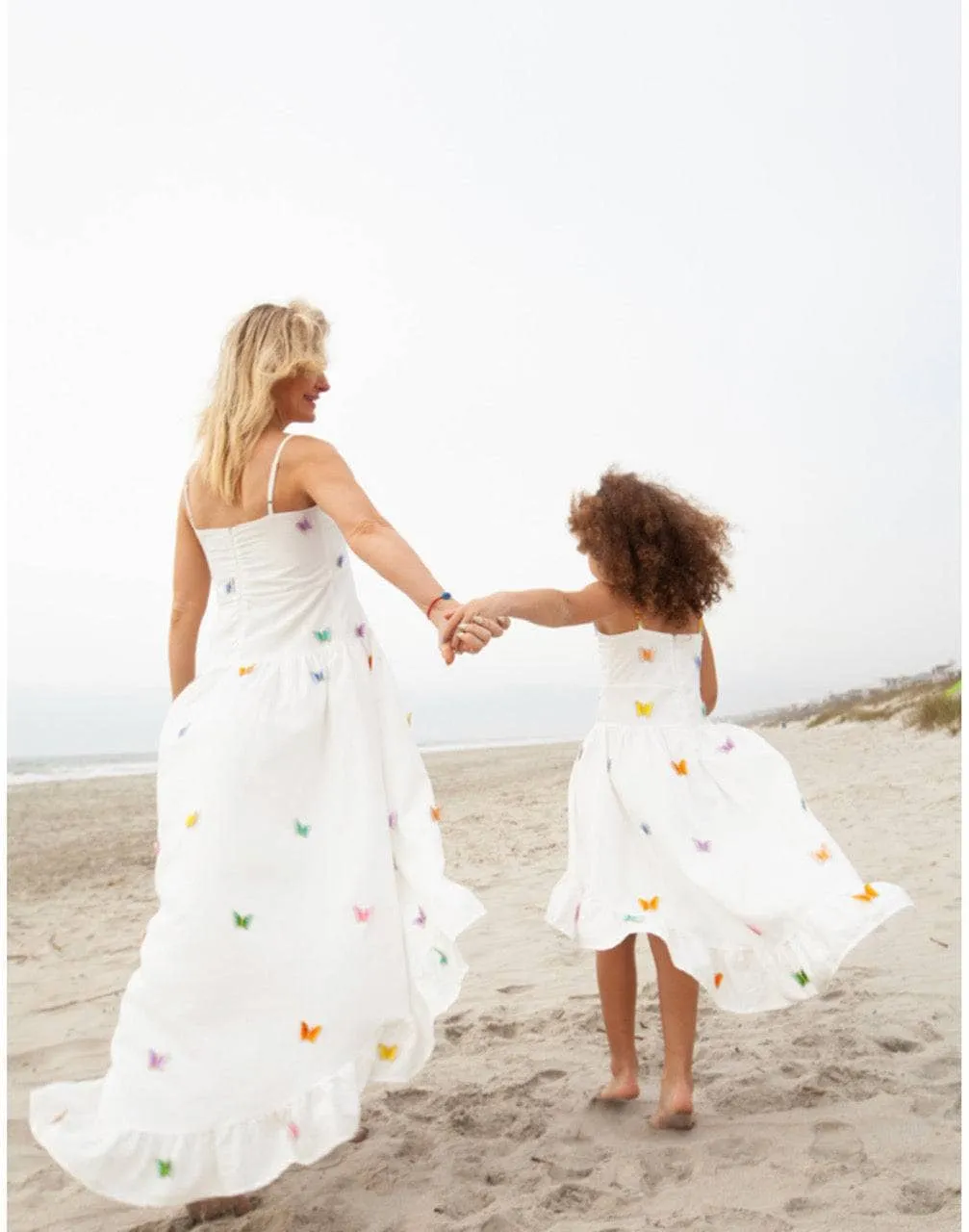 Women's 3D Rainbow Butterfly High Low Dress
