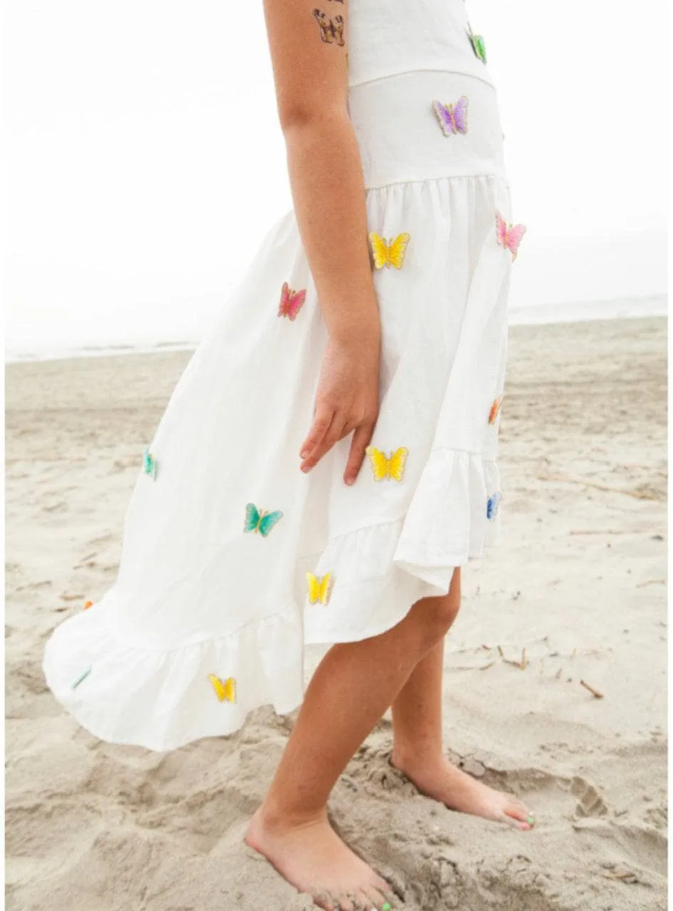 Women's 3D Rainbow Butterfly High Low Dress