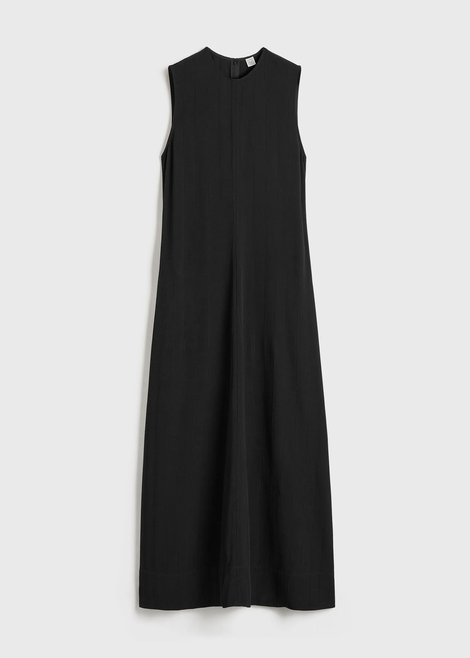 Woven stripe dress black petite